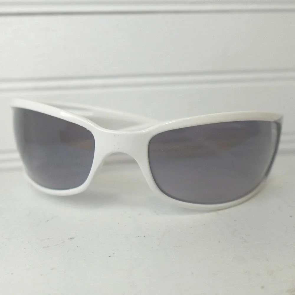 Arnett Sunglasses Men's Black & White‎ Frames Y2K Racing Wrap-around Glasses